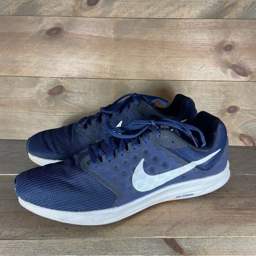 nike downshifter 7 mens size 13 shoes blue athletic running sneakers